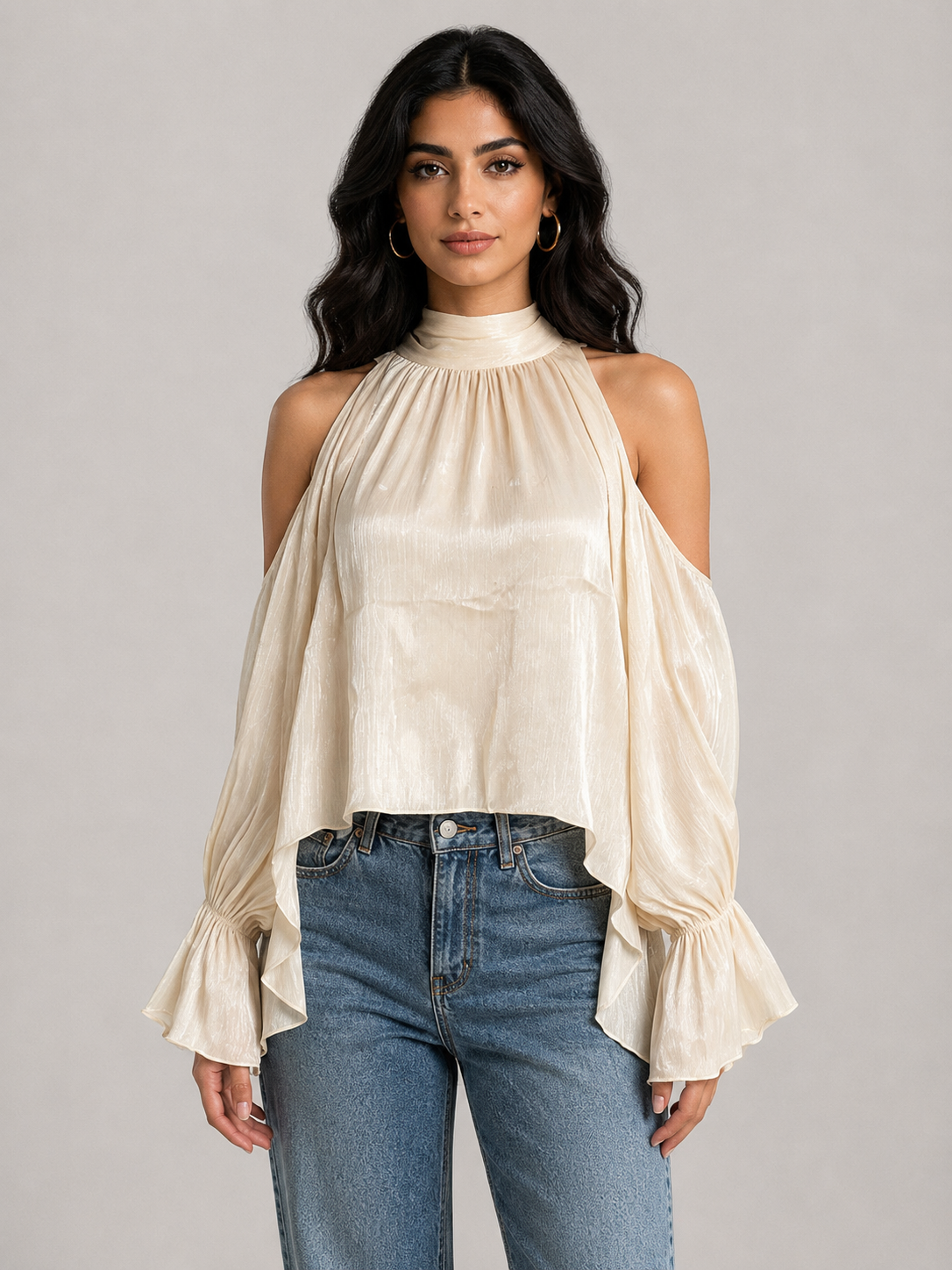 Ivory Muse Halter Blouse