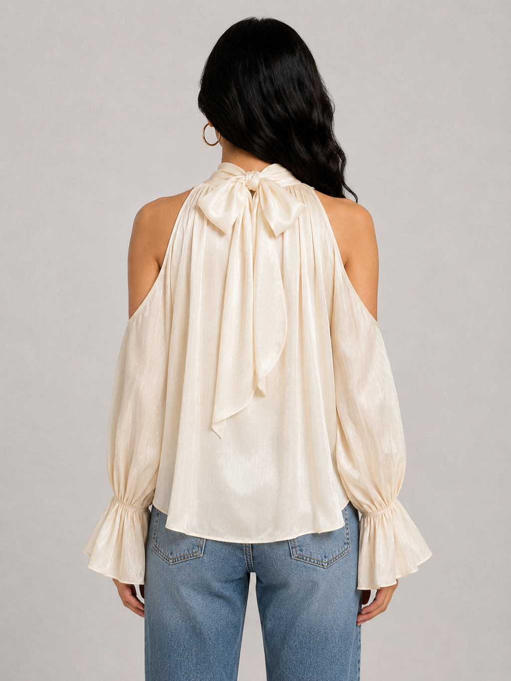 Ivory Muse Halter Blouse